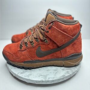 Size 9- NIKE SB Dunk High OMS x Poler Sneaker Winter Boot Rugged Orange
